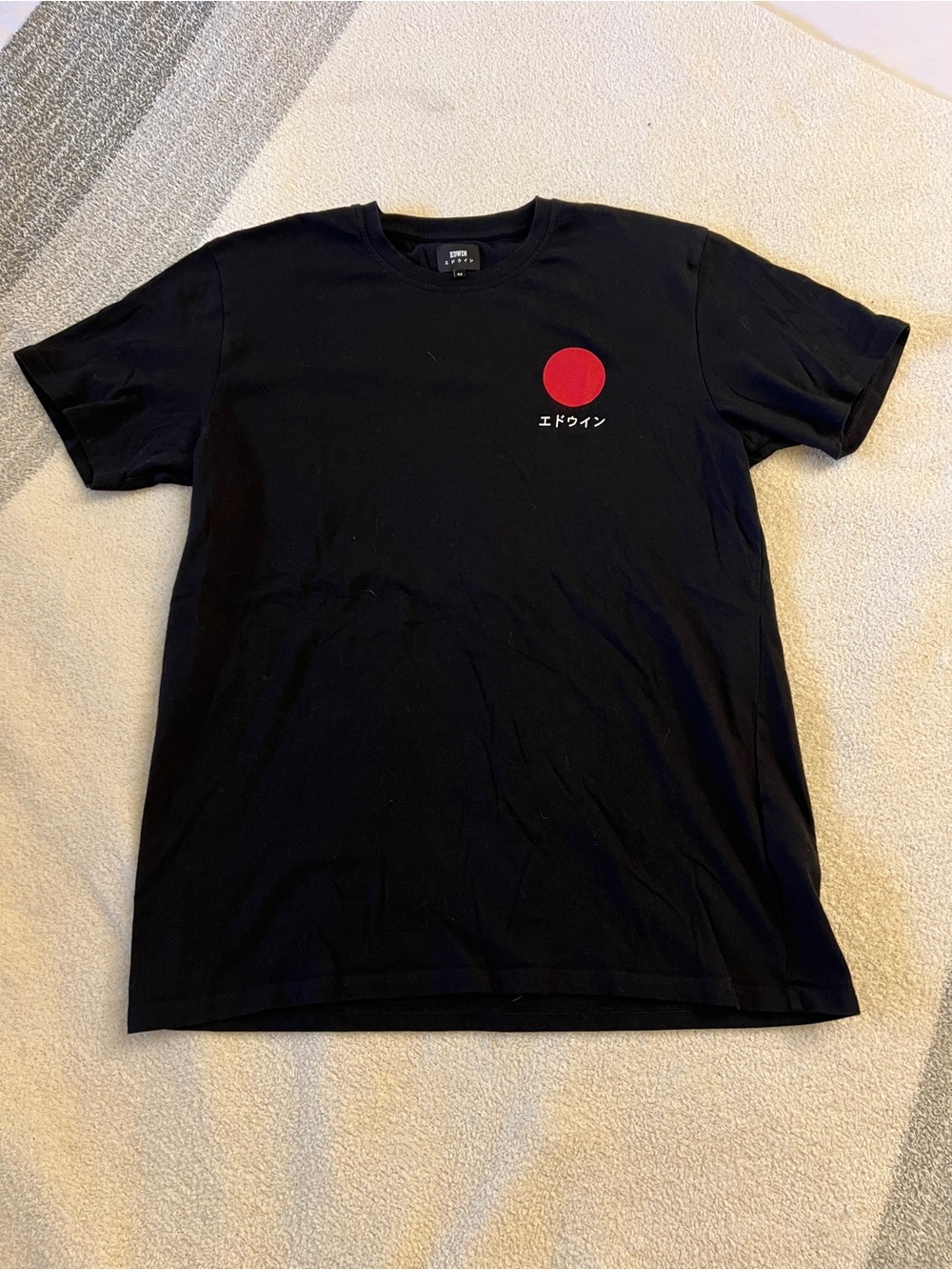 EDWIN Japanese Sun T Shirt Black Red Logo I025020 Men’s M